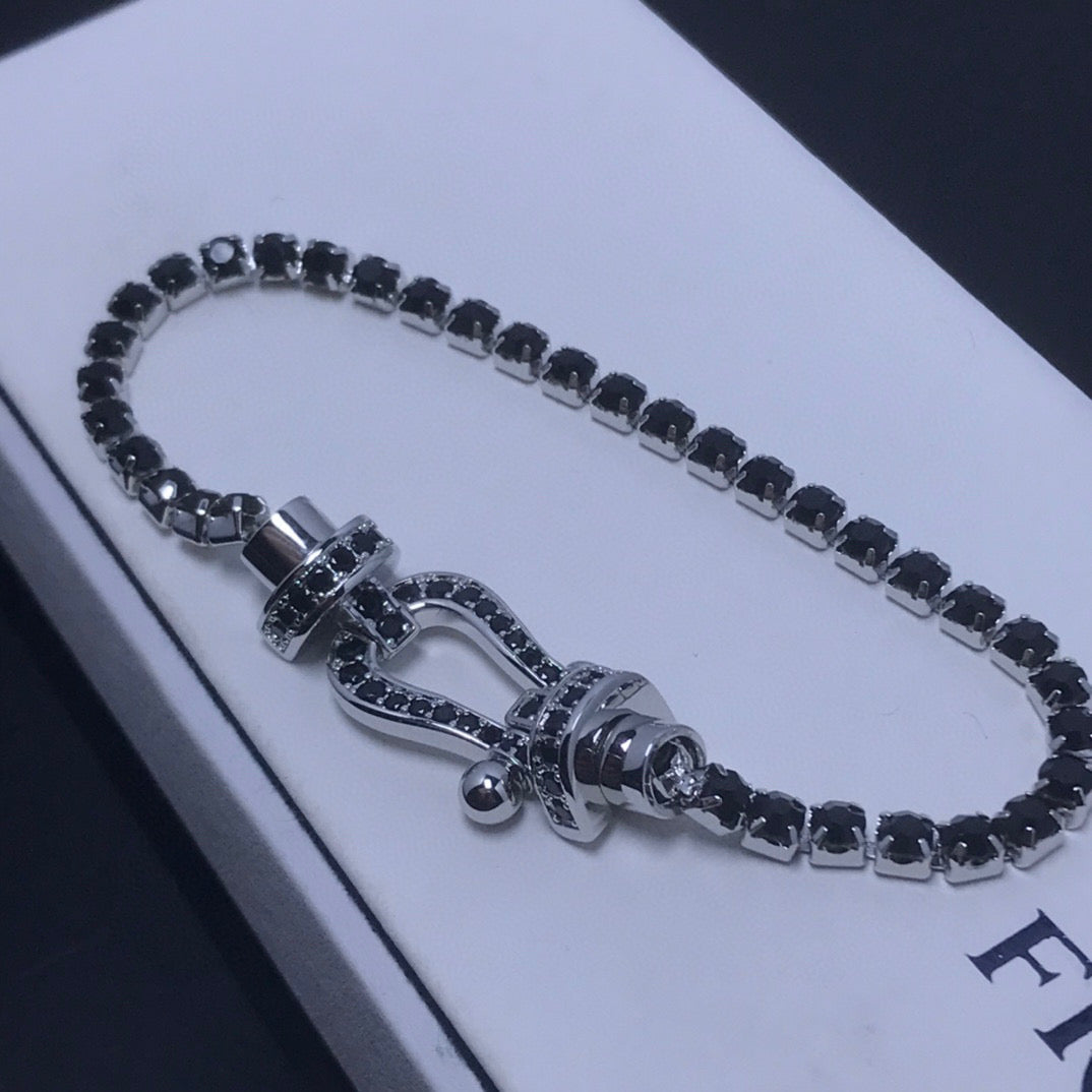 [Elowen jewels ]FORCE  LARGE HORSESHOE FULL DIAMOND TENNIS BRACELET