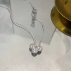 [Elowen jewels ]クローバー 15mm ダイヤモンド シングルフラワー ネックレス