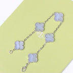 [Elowen jewels ] KOLLEKTION: CLOVER 5-MOTIV ARMBAND AUS LILA CHALCEDON