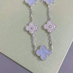 [Elowen jewels ] KOLLEKTION: CLOVER 5-MOTIV ARMBAND AUS LILA CHALCEDON