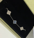 [Elowen jewels ] KOLLEKTION: CLOVER 5-MOTIV ARMBAND AUS LILA CHALCEDON
