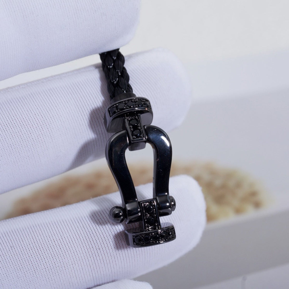 [Elowen jewels ]FORCE LARGE SERIES HORSESHOE BLACK SAMURAI BRACELET