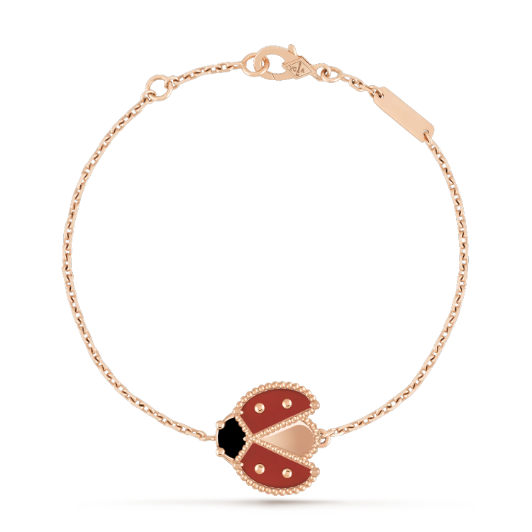 [Elowen jewels ]LUCKY SPRING 1 MOTIF PINK GOLD BRACELET