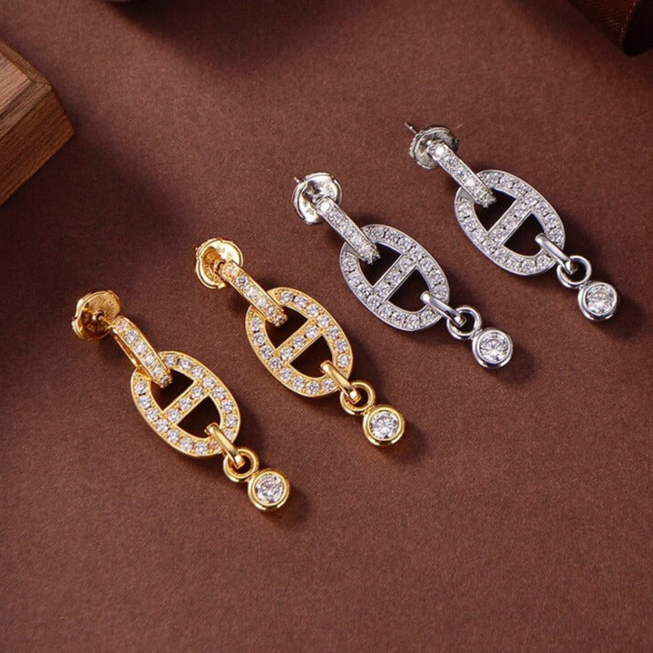 [Elowen jewels ]HM CHAINE DIAMOND EARRINGS
