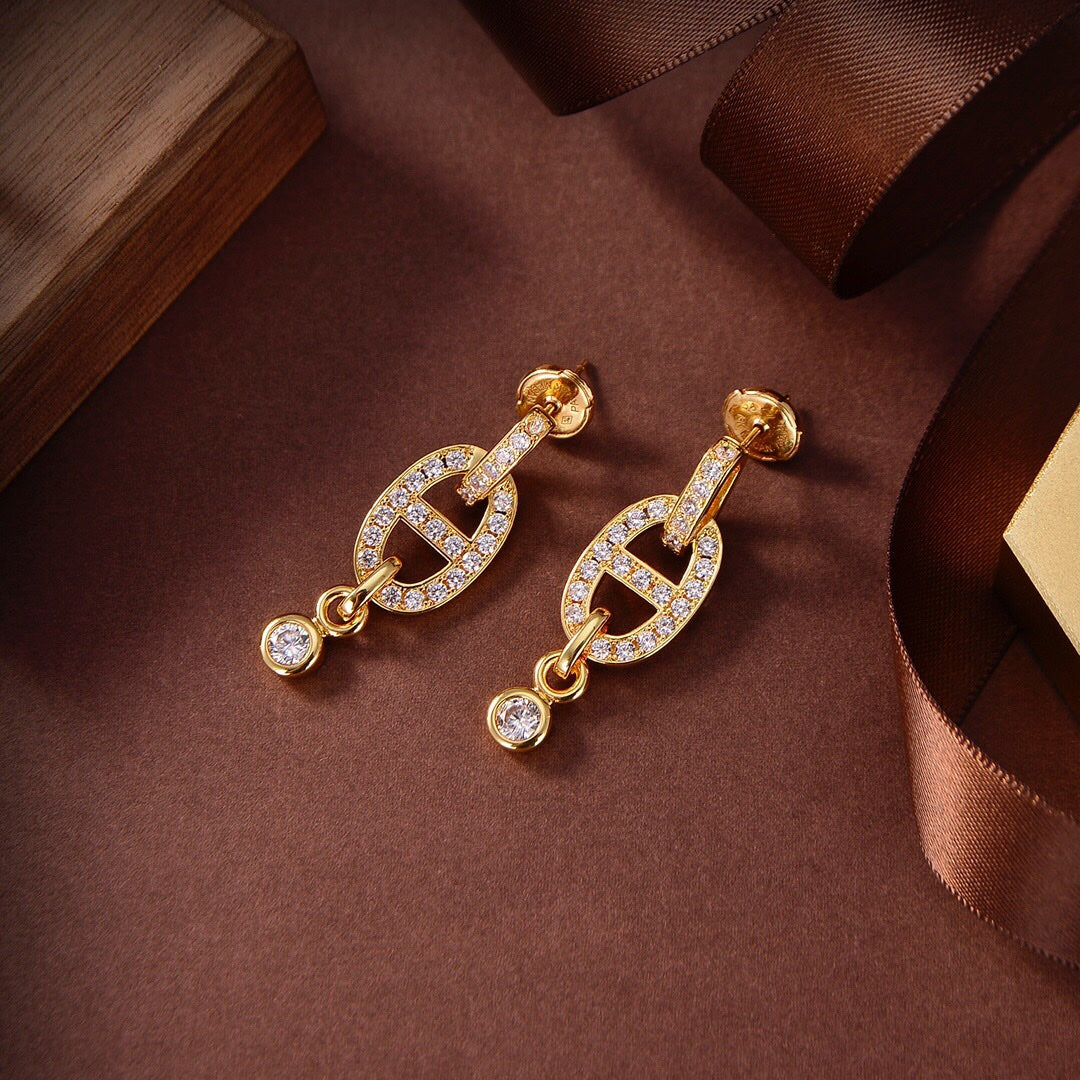 [Elowen jewels ]HM CHAINE DIAMOND EARRINGS