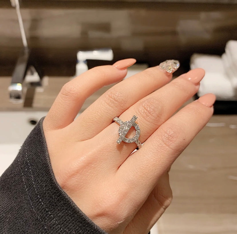 [Elowen jewels ]ECHAPPEE RING SILVER DIAMOND