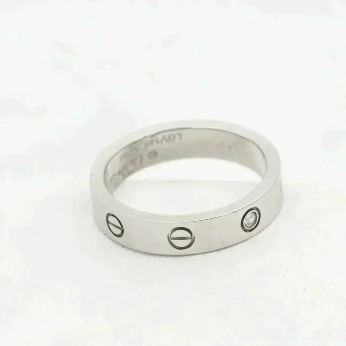 [Elowen jewels ]LOVE RING 4MM 1 DIAMOND SILVER