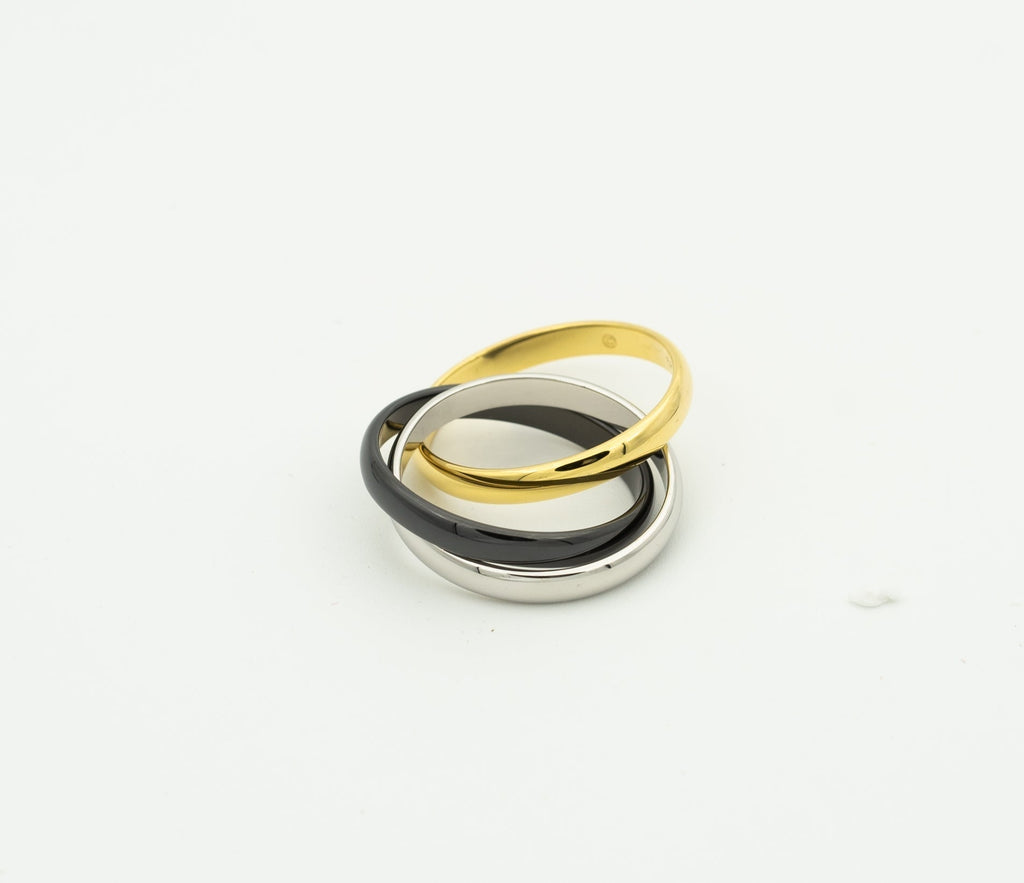 [Elowen jewels ]TRINITY RING BLACK GOLD SILVER
