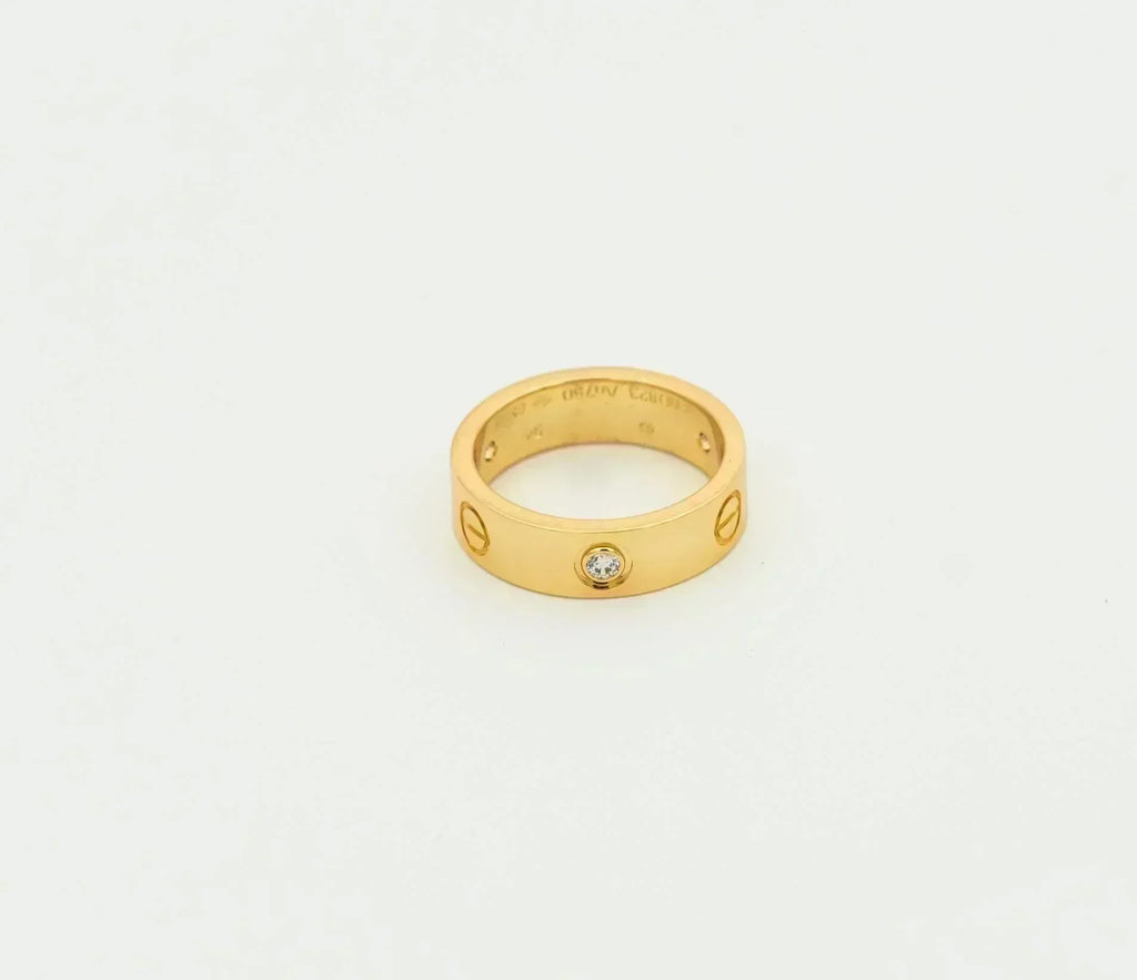 [Elowen jewels ]LOVE RING 5.5MM 3 DIAMONDS GOLD