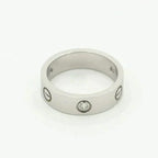 [Elowen jewels ]LOVE リング 5.5MM 3ダイヤモンド シルバー
