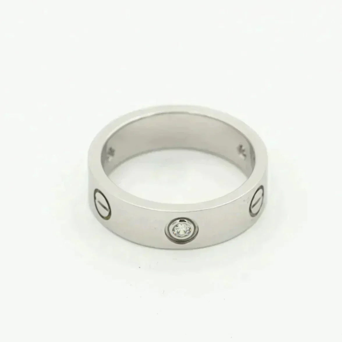 [Elowen jewels ]LOVE RING 5.5MM 3 DIAMONDS SILVER