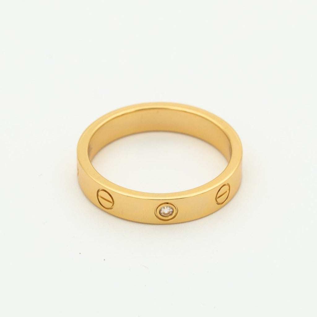 [Elowen jewels ]LOVE RING 4MM 1 DIAMANT ROSÉGOLD