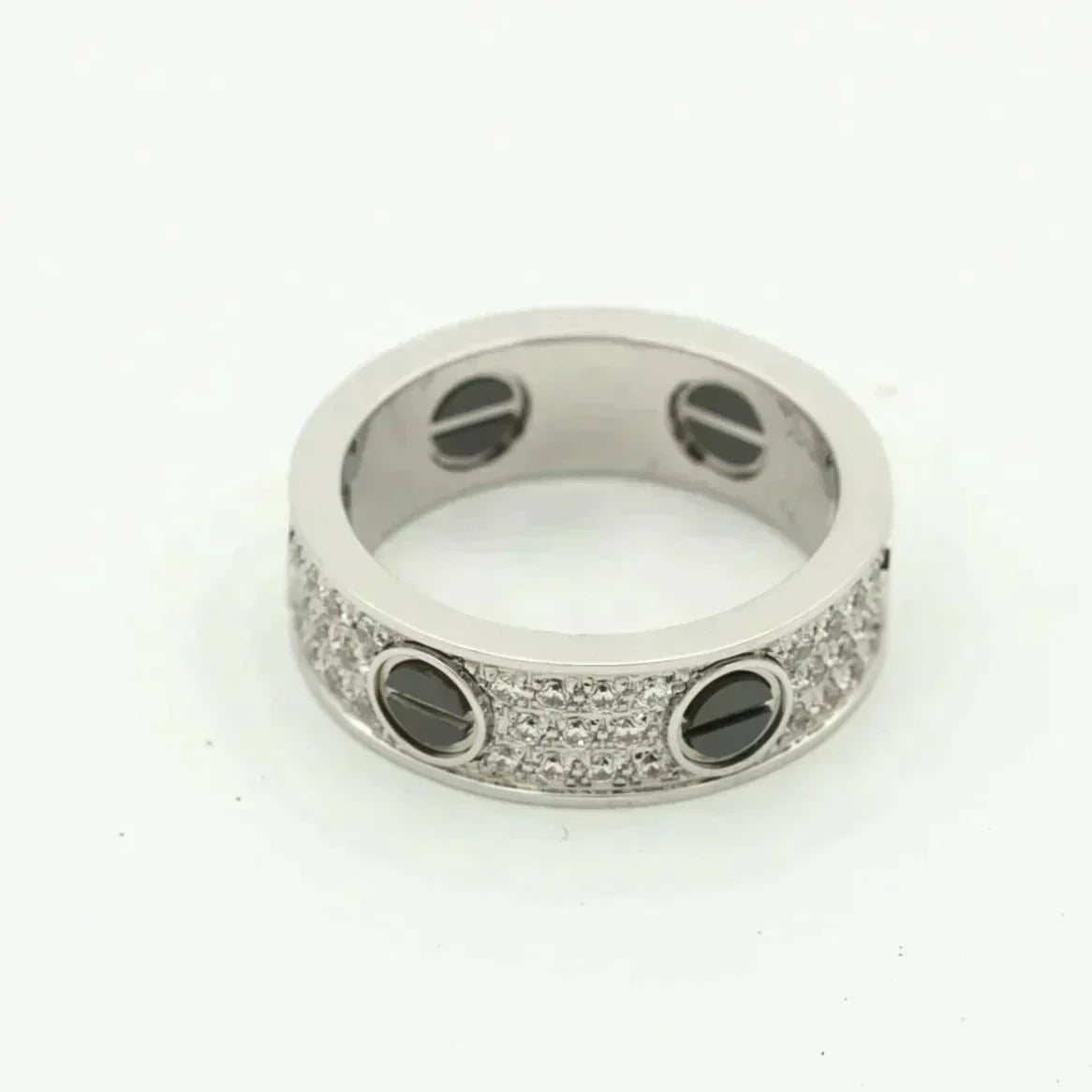 [Elowen jewels ]LOVE RING 5.5MM DIAMONDS PAVED CERAMIC