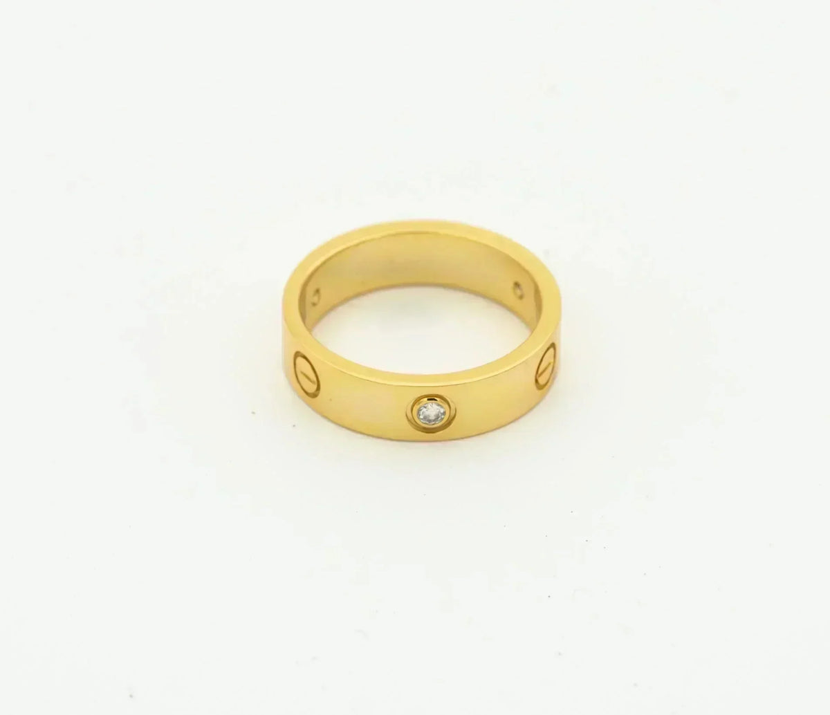 [Elowen jewels ]LOVE RING 4MM 1 DIAMOND GOLD
