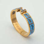 [Elowen jewels ]H ARMBAND ROSÉGOLD BLAUE KERAMIK