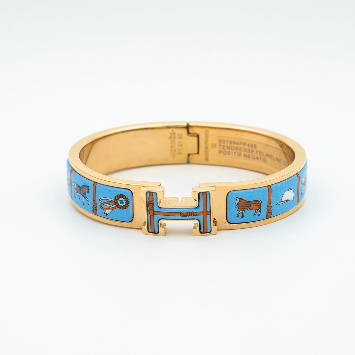 [Elowen jewels ]H ARMBAND ROSÉGOLD BLAUE KERAMIK