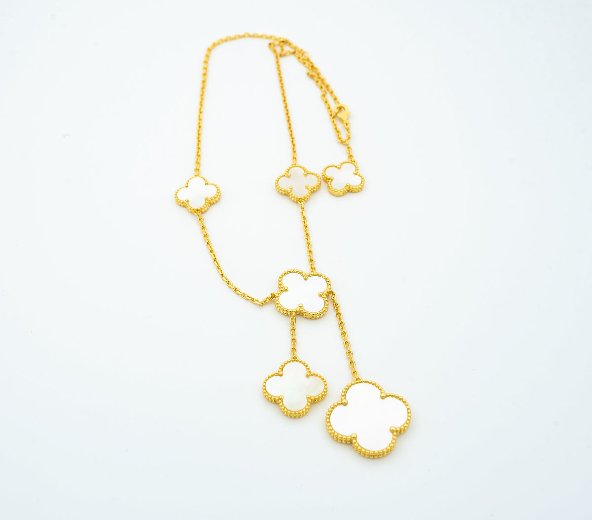 [Elowen jewels ]クローバー マザーオブパール ネックレス 6モチーフ
