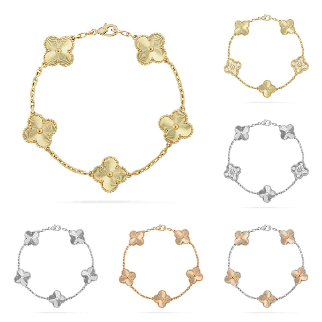 [Elowen jewels ] CLOVER 5 MOTIF LASER BRACELET COLLECTION