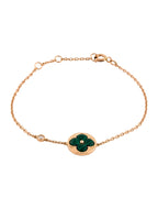 [Elowen jewels ]SUN MALACHITE 1 DIAMOND PINK GOLD BRACELET