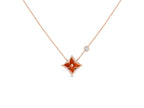 [Elowen jewels ]STAR NECKLACE PINK GOLD 1 DIAMOND
