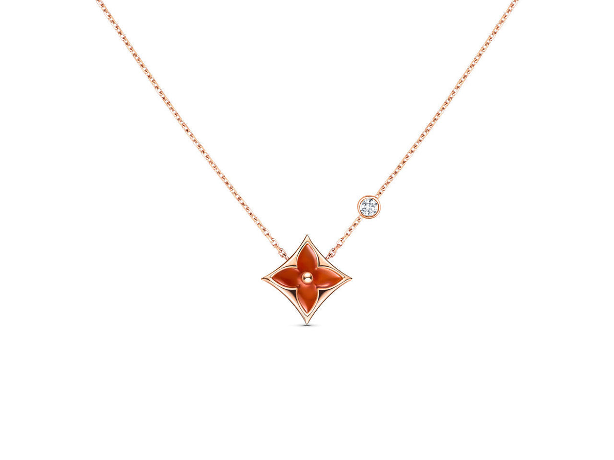 [Elowen jewels ]STAR NECKLACE PINK GOLD 1 DIAMOND