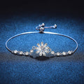 [Elowen]RADIANT ICY CRYSTAL SUNFLOWER MOISSANITE BRACELET