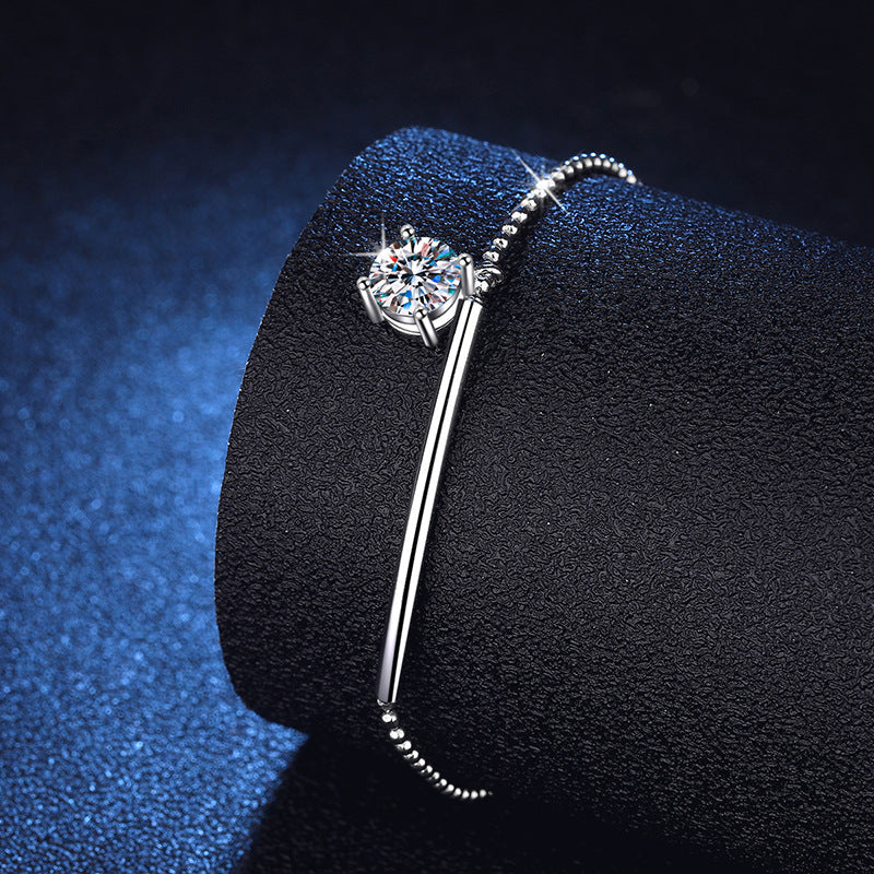 [Elowen]ELEGANT HALF-MOON CURVE MOISSANITE BRACELET