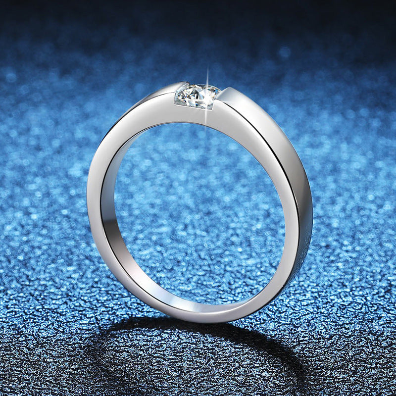 [Elowen]SLEEK MINIMALIST COUPLE'S MOISSANITE RING