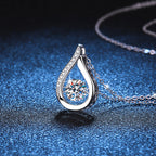 [Elowen]DANCING WATER DROP MOISSANITE-HALSKETTE
