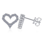 [Elowen]SPARKLING HEART-SHAPED MOISSANITE STUD EARRINGS