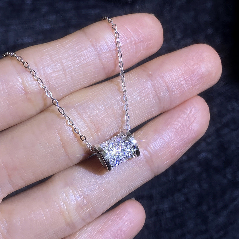 [Elowen]FULL-PAVE "HOURGLASS" MOISSANITE NECKLACE
