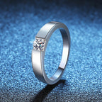 [Elowen]SLEEK MINIMALIST COUPLE'S MOISSANITE RING