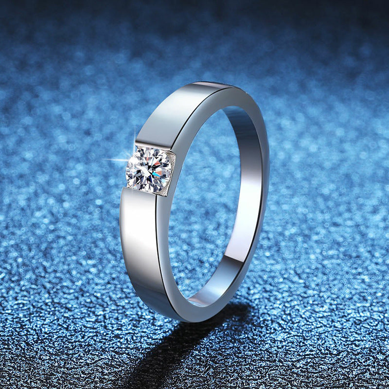 [Elowen]SLEEK MINIMALIST COUPLE'S MOISSANITE RING