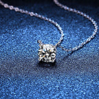 [Elowen]CLASSIC FOUR-PRONG SOLITAIRE MOISSANITE NECKLACE
