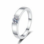 [Elowen]SLEEK MINIMALIST COUPLE'S MOISSANITE RING