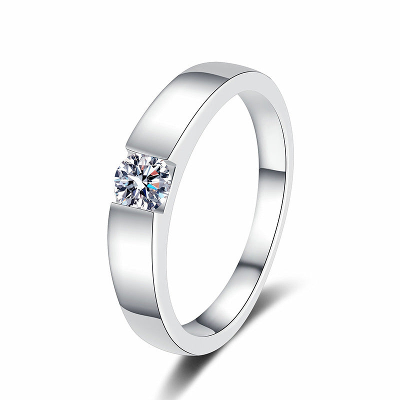 [Elowen]SLEEK MINIMALIST COUPLE'S MOISSANITE RING