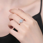 [Elowen]ELEGANT MARQUISE CUT MOISSANITE RING WITH SIDE ACCENTS