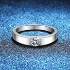 [Elowen]SLEEK MINIMALIST COUPLE'S MOISSANITE RING