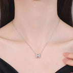 [Elowen]VOLL-PAVÉ "H" MOISSANITE-ANHÄNGER-HALSKETTE