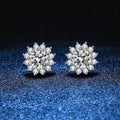[Elowen]BLOOMING SUNFLOWER MOISSANITE STUD EARRINGS