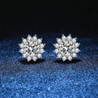 [Elowen]BLOOMING SUNFLOWER MOISSANITE STUD EARRINGS