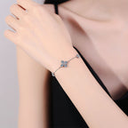 [Elowen]CLOVER LUCKY CHARM MOISSANITE BRACELET