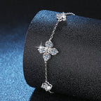 [Elowen]CLOVER LUCKY CHARM MOISSANITE BRACELET