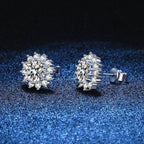 [Elowen]BLOOMING SUNFLOWER MOISSANITE STUD EARRINGS