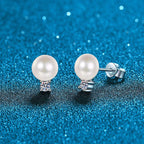[Elowen]ELEGANT NATURAL PEARL & MOISSANITE DROP EARRINGS