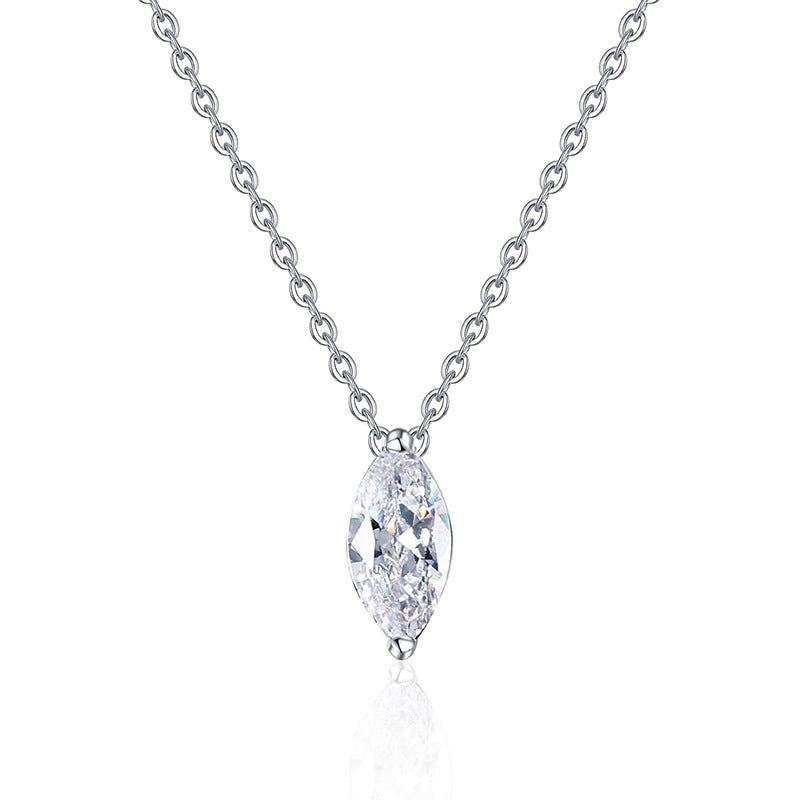 [Elowen]SOPHISTICATED MARQUISE-CUT MOISSANITE PENDANT NECKLACE