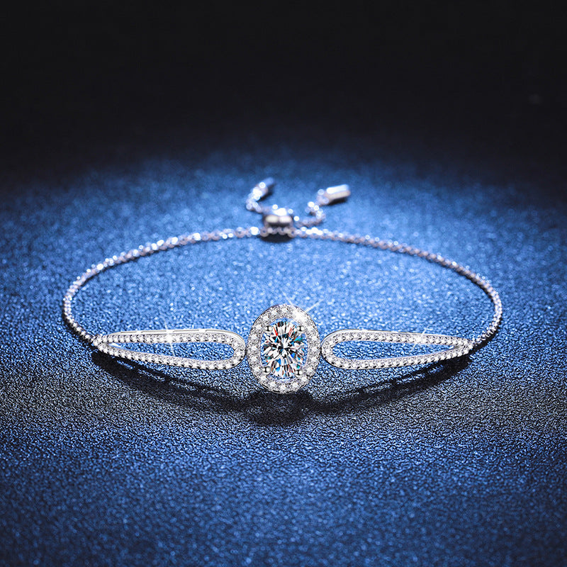 [Elowen]"PIGEON'S EGG" TEARDROP MOISSANITE BRACELET