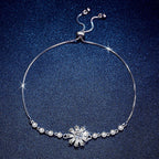 [Elowen]RADIANT ICY CRYSTAL SUNFLOWER MOISSANITE BRACELET
