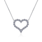 [Elowen]ROMANTIC HEART MOISSANITE PENDANT NECKLACE