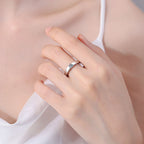 [Elowen]SLEEK MINIMALIST COUPLE'S MOISSANITE RING